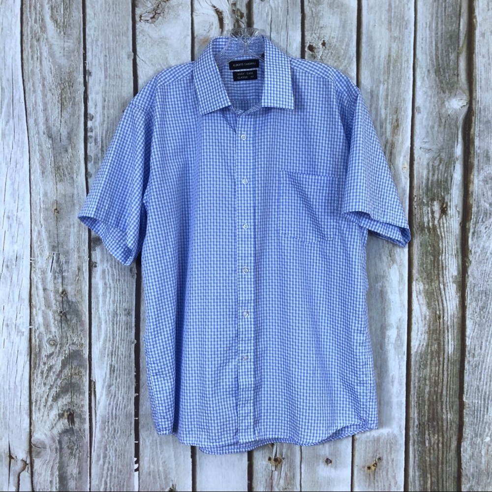Alberto Cardinali Gingham Classic Button Up Shirt